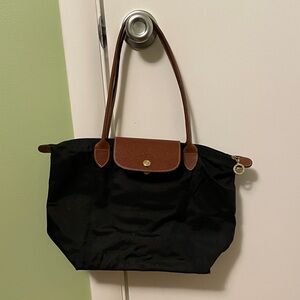Longchamp Black Le Pliage Tote